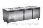Silver Undercounter Refrigerator 0C - 10C Top with Trays / Cover