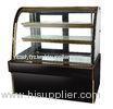 Stainless Steel Adjustable Shelves Cake Display Freezer For Supermarket