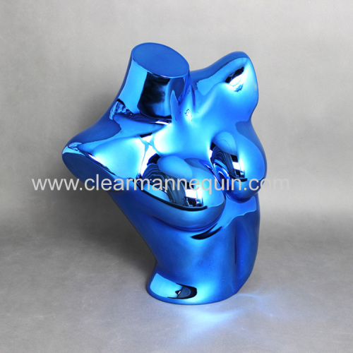 Blue plating Plastic female torsos mannequins