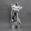 Electroplated silvery female torso mannequin wholesale