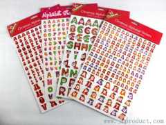 A4 Christmas alphabet sticker