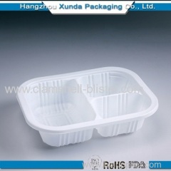 Plastic compartment food tray
