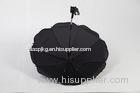 Custom Black Baby Stroller Umbrella Straight For Park , Heat Transfer