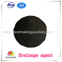 Ladle nozzle drainage agent for steel refining