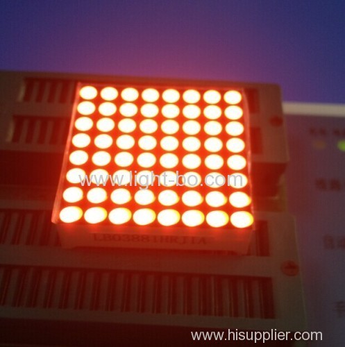 3.7mm Blue 8 x 8 dot matrix led display for Lift Position Indicators 38*38*10.3mm