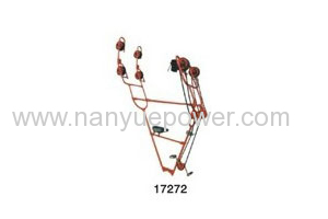 Two Bundled Conductors Inspection Trolley and Powered Space Cart
