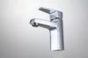 Square Basin Faucets with Ceramic Cartridge , Single Hole Deck Mounted Bathtub Taps