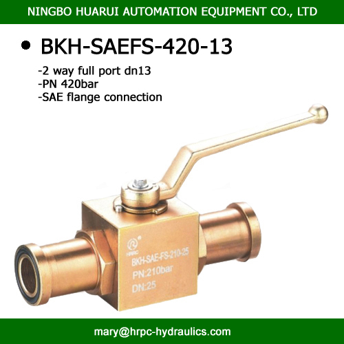 SAE flanged end two way full port high pressure steel / stainless steel ball valves