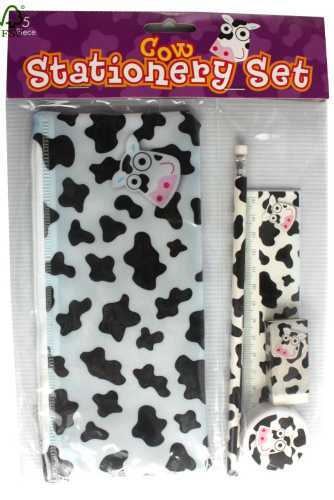 5pc cow stationery set