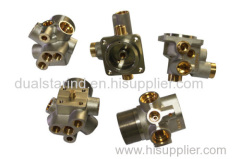 Brass manifold and valve body, which are made by forged brass
