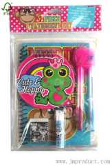 7pc frog stationery set