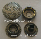 metal press snap buttons with custom LOGO