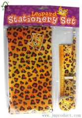 5pc leopard stationery set