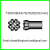 R38 Thread Button Drill bits