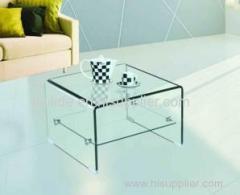 Modern design bent glass coffee table