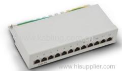 12 Ports Shielded Patch Panel for Cat5E Cat6