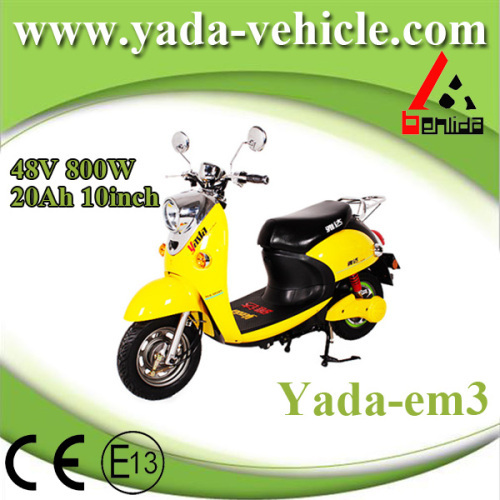 48v 800w 20ah 10inch drum brake mini fashion style electric scooter motorcycle (yada em3)
