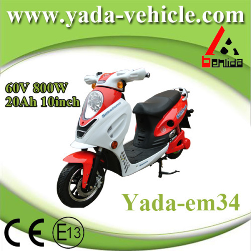 60v 800w 20ah 10inch disc brake mini sport style electric scooter motorcycle (yada em34)