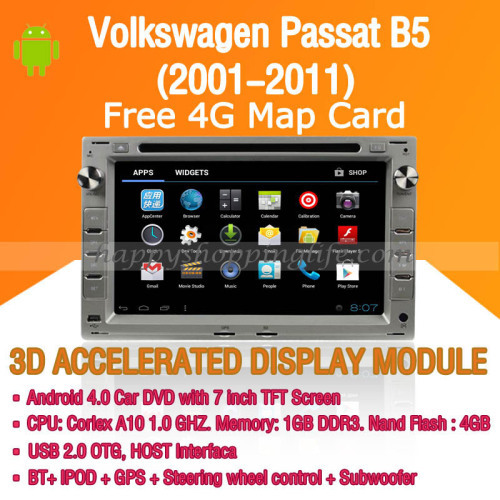 Android Car DVD Player GPS Navigation Wifi 3G for Volkswagen Passat B5 2001-2011 Bluetooth Touch Screen