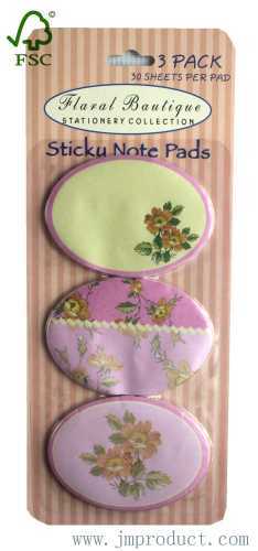 flowery sticky note pads
