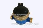 Single Jet Liquid Sealed Vane Wheel Water Meter for Home , High Precision