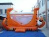 Orange 0.55mm PVC Tarpaulin Inflatable Sports Game , Kids Inflatable Bouncer