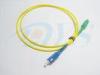 Yellow DIN Model Optical Fiber Patch Cord High Return Loss for Data Communications