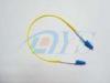 LC - LC Yellow Plastic Optical Fiber Patch Cord With Single Mode / Multimode