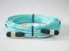 40G OM3 MPO- MTP Optical Fiber Patch Cord / Fiber Optic Jumper , Waterproof