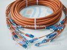 Orange Optical Fiber Patch Cord , Pre-Terminated Fibre Optic Cable LC