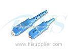 SC / UPC Optical Fiber Connectors Singlemode In Blue , Low Insertion Loss
