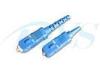 Blue Plastic Optical Fiber Fast Connectors SC-SM With SC / PC Connector Type