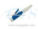 Blue / White Plastic Optical Fiber Connectors , Singlemode Simplex LC / SM Connector