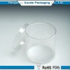 Clear plastic cylinder container