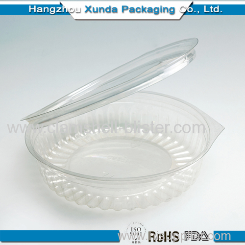 Round plastic container with lid
