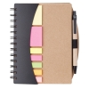 Eco promotional spiral notebook with flag sticky notes