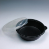 Clear plastic round deli container