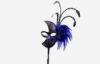 Halloween Prop Masquerade Ball Mask , Blue Venice Mask With Sticks