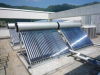 Integrate pressurized heat pipe evacuated tube solar collector