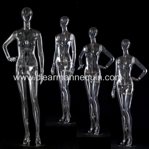 Transparent faceless male clear mannequins special offer