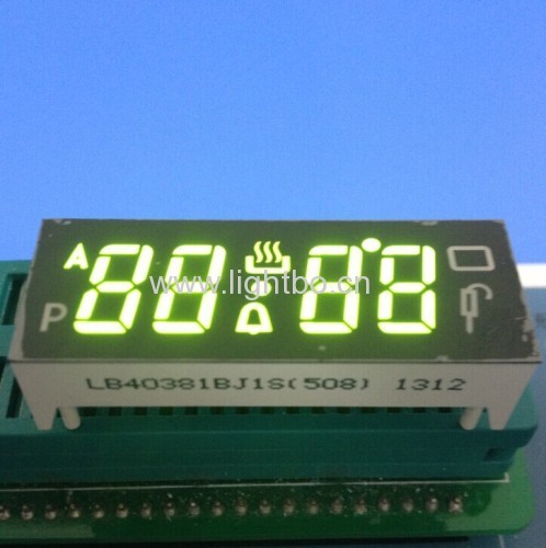 Super Green 4-Digit 7 Segment LED Display for Oven Timer