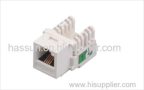 Voice RJ45 keystone jack with standard of Cat.3 110 IDC