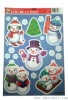 xmas stickers of snowman