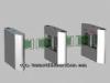 Automatic dual swing gate turnstile / barrier for Supermarket , Bus Station and Airport