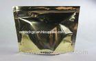 Aluminum Foil Coffee Packaging Bags Zipper Top , One Side Clear