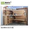 king Foldable Double Space Saving Wall Bed With Bookshelf / Table