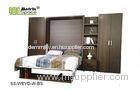 MDF big Double Murphy Wall Bed with Booshelf , fold down wall bed
