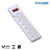 1Meter 6 Outlets RJ45 Brazil Power Strip with Inmetro approval
