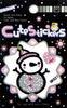 removable custom small color glitter Snowman stickers with printing for face