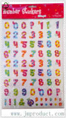 cute number sticker for kids